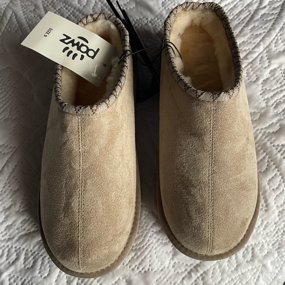 Cozy Tan Suede Clogs